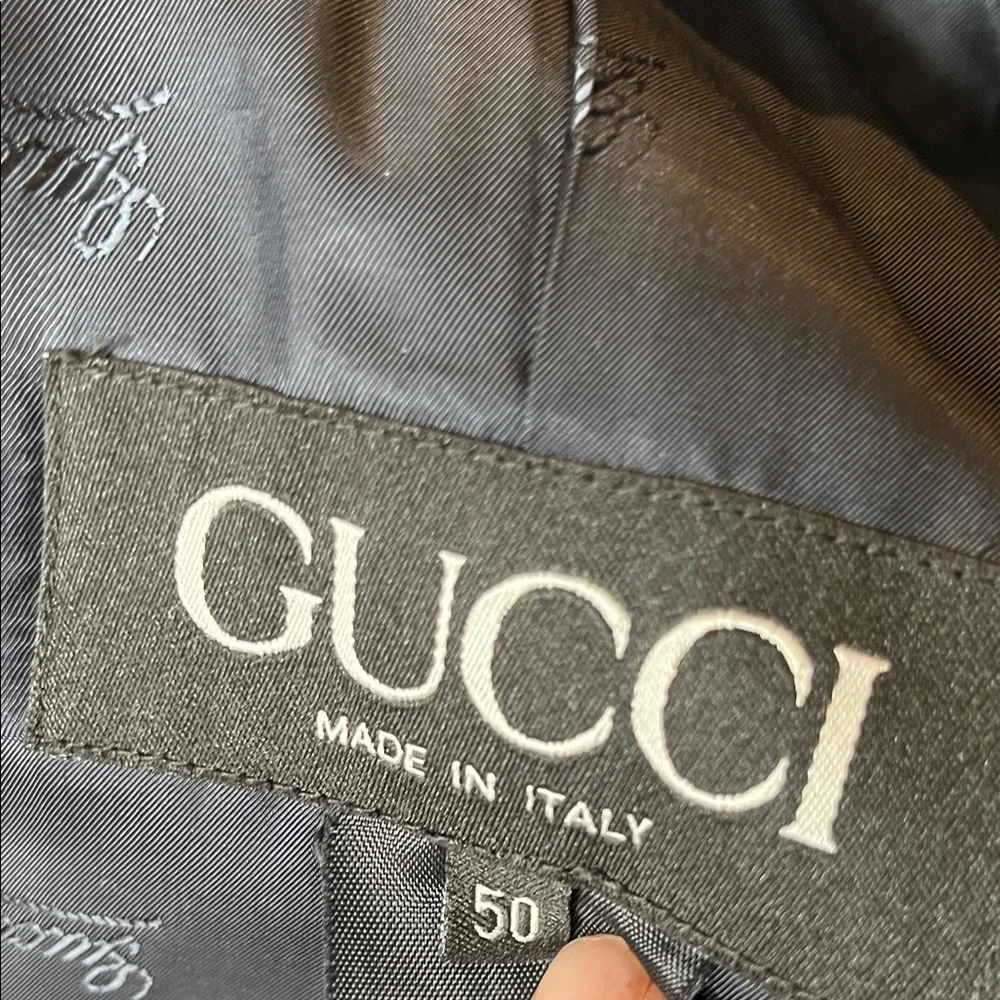 GUCCI Midnight Blue Wool Overcoat Trench